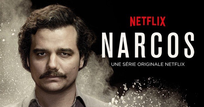 Affiche de la saison 1 de Narcos, série créée par Carlo Bernard, Chris Brancato, Doug Miro, Paul Eckstein avec Pablo Escobar