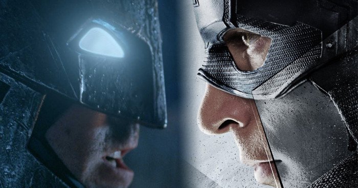 Image mélangeant Batman v Superman: L’aube de la justice et Captain America: Civil War