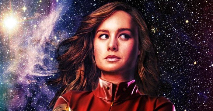 Poster d'un fan avec Brie Larson en Captain Marvel