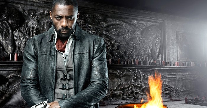 Photo de La Tour Sombre avec Idris Elba et ses armes