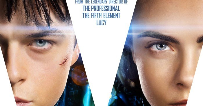 Poster du film Valérian et la Cité des mille planètes avec Dane DeHaan et Cara Delevingne