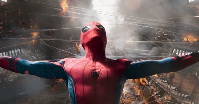 Photo de la nouvelle version de la scène du ferry coupée en deux dans Spider-Man: Homecoming.