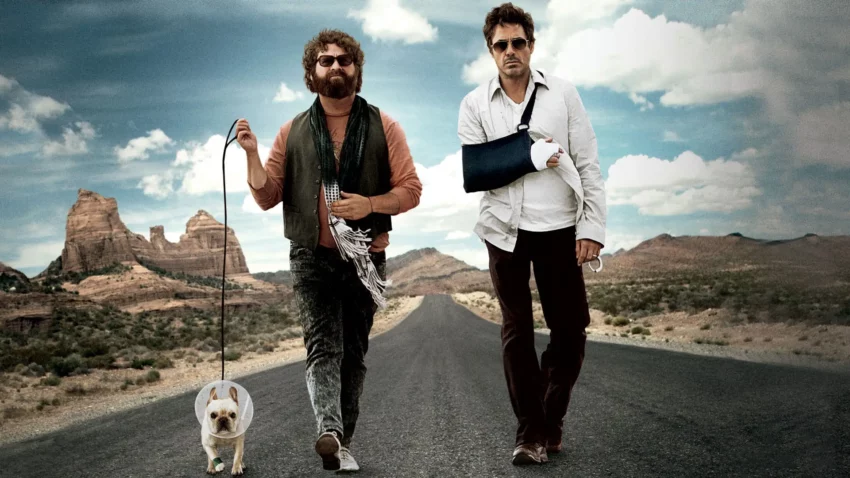 Bannière du film Date limite réalisé par Todd Phillips avec Robert Downey Jr. et Zach Galifianakis.
