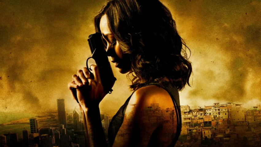 Bannière du film Colombiana réalisé par Olivier Megaton avec Zoe Saldana.