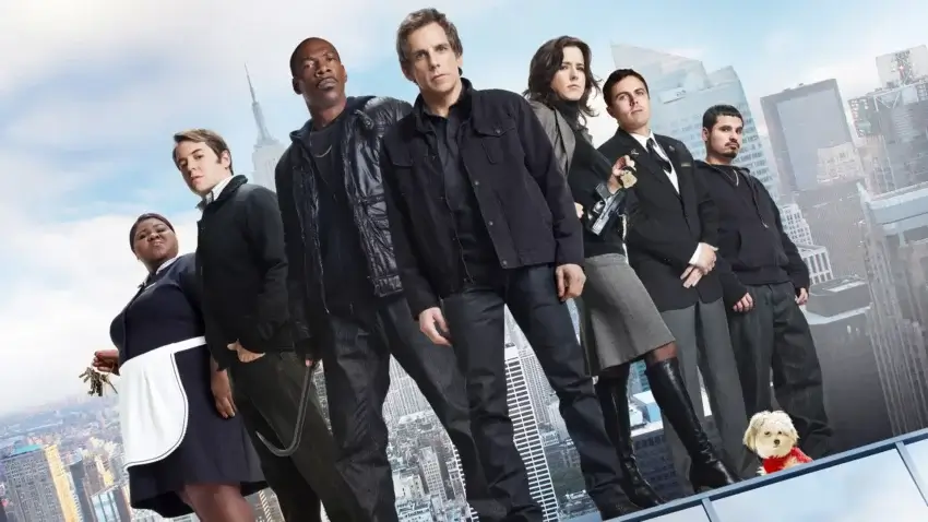 Bannière du film Le Casse de Central Park réalisé par Brett Ratner avec Ben Stiller, Eddie Murphy, Casey Affleck, Tea Leoni, Michael Peña et Gabourey Sidibe.