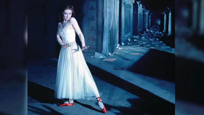 Bannière du film Les Chaussons Rouges écrit et réalisé par Michael Powell et Emeric Pressburger.