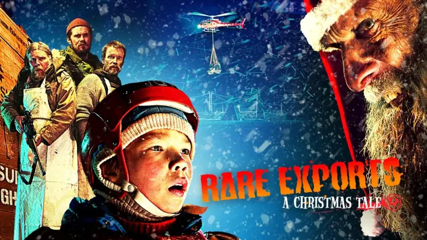 Bannière du film Père Noël Origines réalisé par Jalmari Helander avec Onni Tommila.