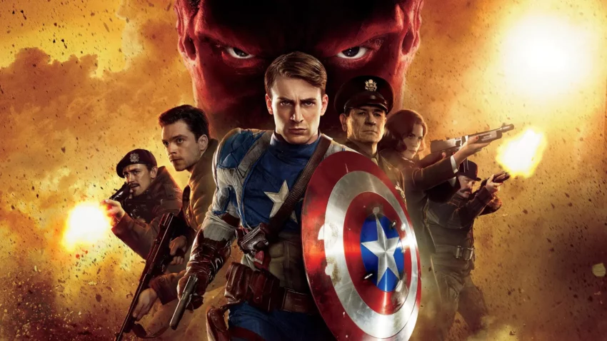 Bannière de Captain America: First Avenger réalisé par Joe Johnston, sorti en 2011.