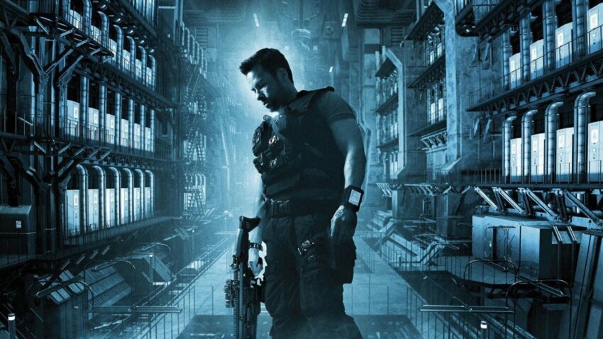 Bannière du film Lock Out réalisé par James Mather et Stephen St. Leger avec Guy Pearce