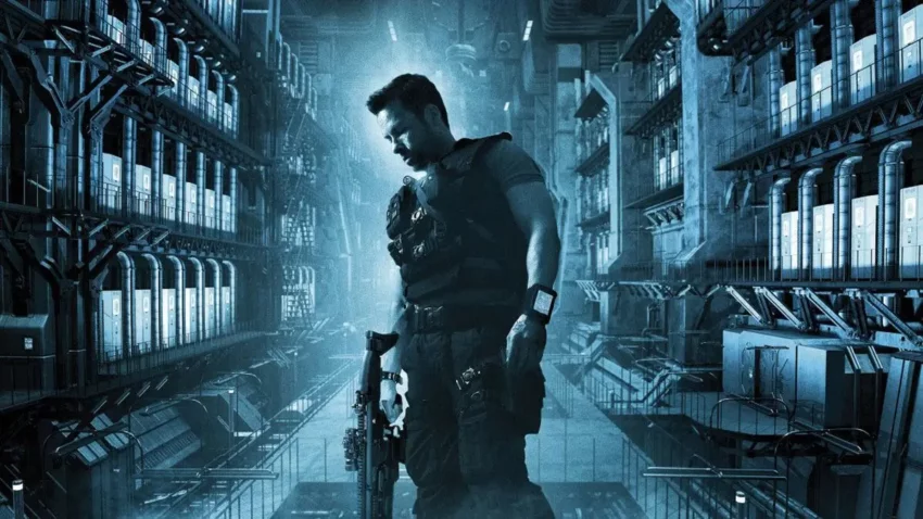Bannière du film Lock Out réalisé par James Mather et Stephen St. Leger avec Guy Pearce.