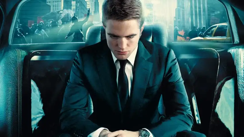 Bannière du film Cosmopolis réalisé par David Cronenberg avec Robert Pattinson.