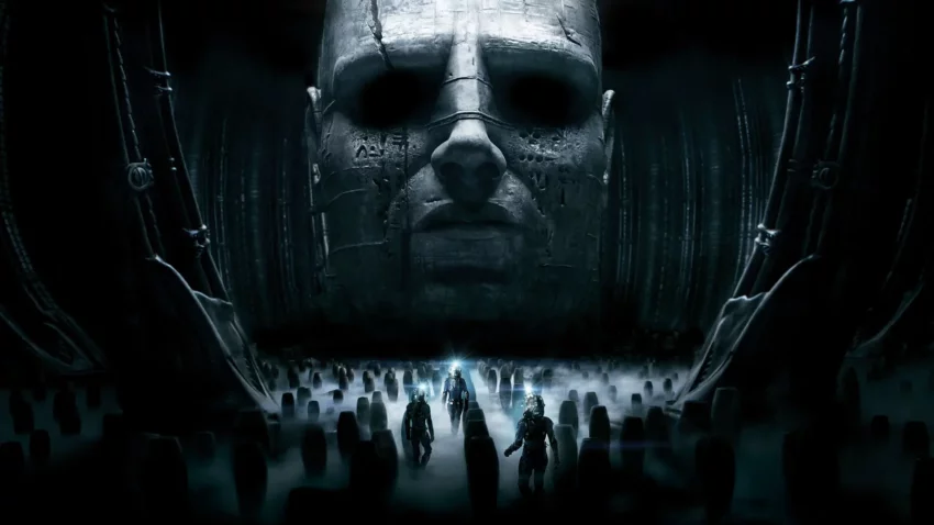 Bannière du film Prometheus réalisé par Ridley Scott.