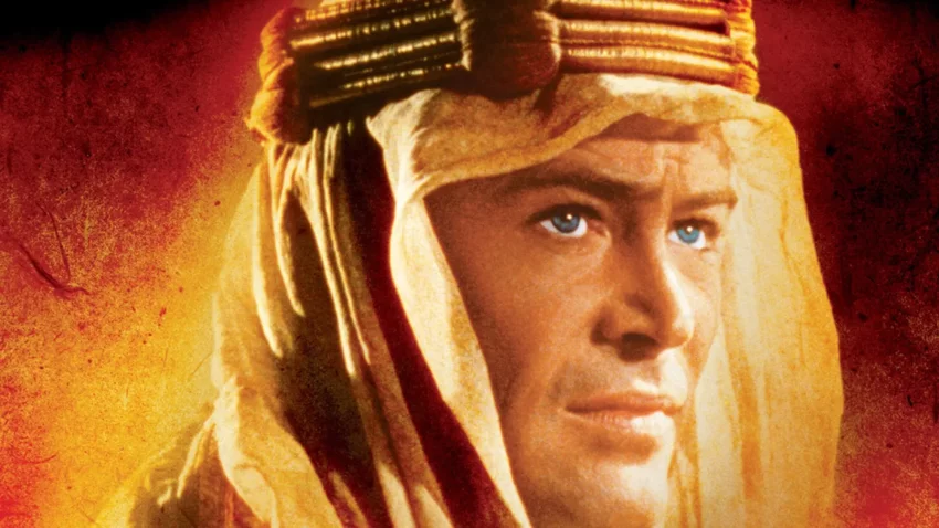 Bannière du film Lawrence d'Arabie réalisé par David Lean avec Peter O'Toole.
