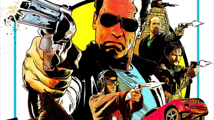 Bannière du film Le Dernier rempart avec Arnold Schwarzenegger.