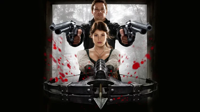 Bannière du film Hansel & Gretel : Witch Hunters réalisé par Tommy Wirkola avec Jeremy Renner et Gemma Arterton.