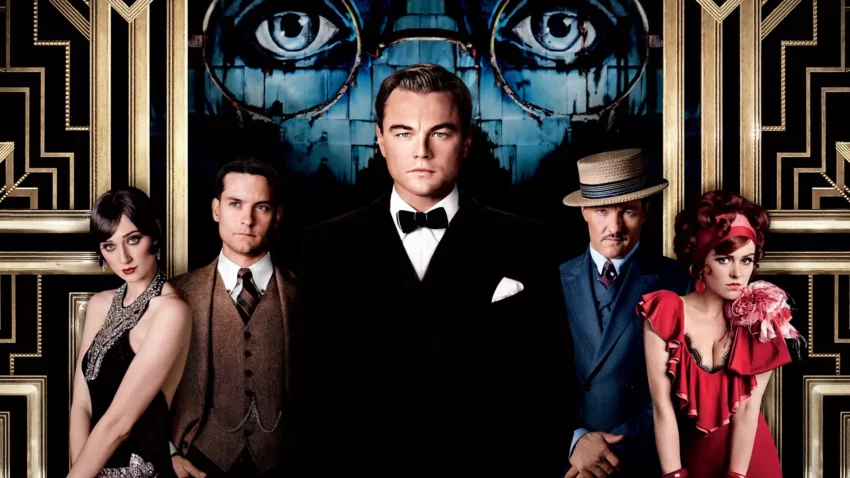 Bannière du film Gatsby le Magnifique réalisé par Baz Luhrmann avec Leonardo DiCaprio, Tobey Maguire, Isla Fisher, Elizabeth Debicki et Joel Edgerton.