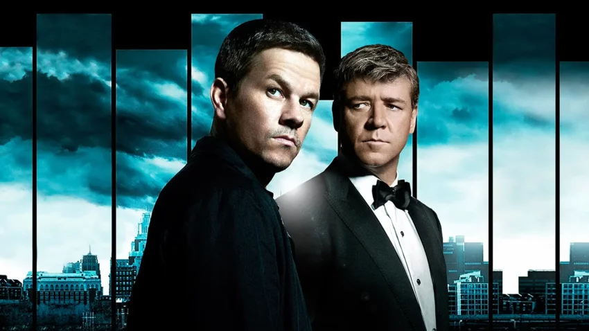 Bannière du film Broken City avec Mark Wahlberg et Russell Crowe.