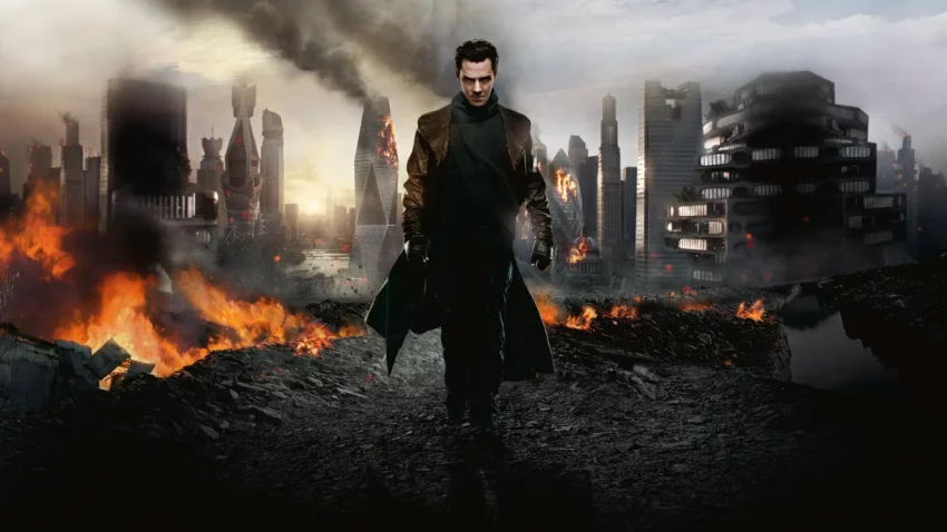 Bannière du film Star Trek Into Darkness réalisé par J.J. Abrams avec Benedict Cumberbatch.
