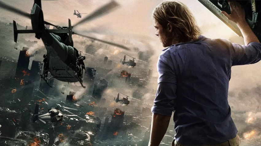 Bannière du film World War Z réalisé par Marc Forster avec Brad Pitt.