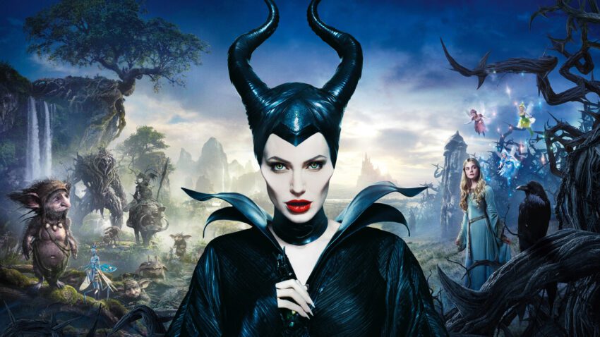 Bannière du film Maléfique réalisé par Robert Stromberg en 2014 avec Angelina Jolie et Elle Fanning