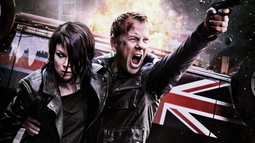 Bannière de la mini-série 24: Live Another Day créée par Robert Cochran et Joel Surnow avec Kiefer Sutherland et Kim Raver