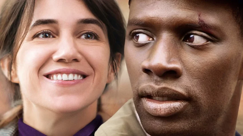 Bannière du film Samba réalisé par Eric Toledano et Olivier Nakache avec Omar Sy et Charlotte Gainsbourg.