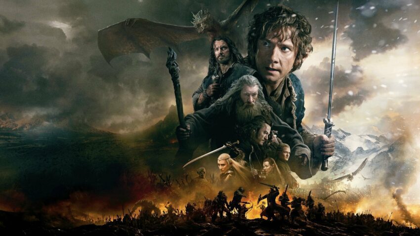 Bannière du film Le Hobbit 3: La bataille des cinq armées réalisé par Peter Jackson