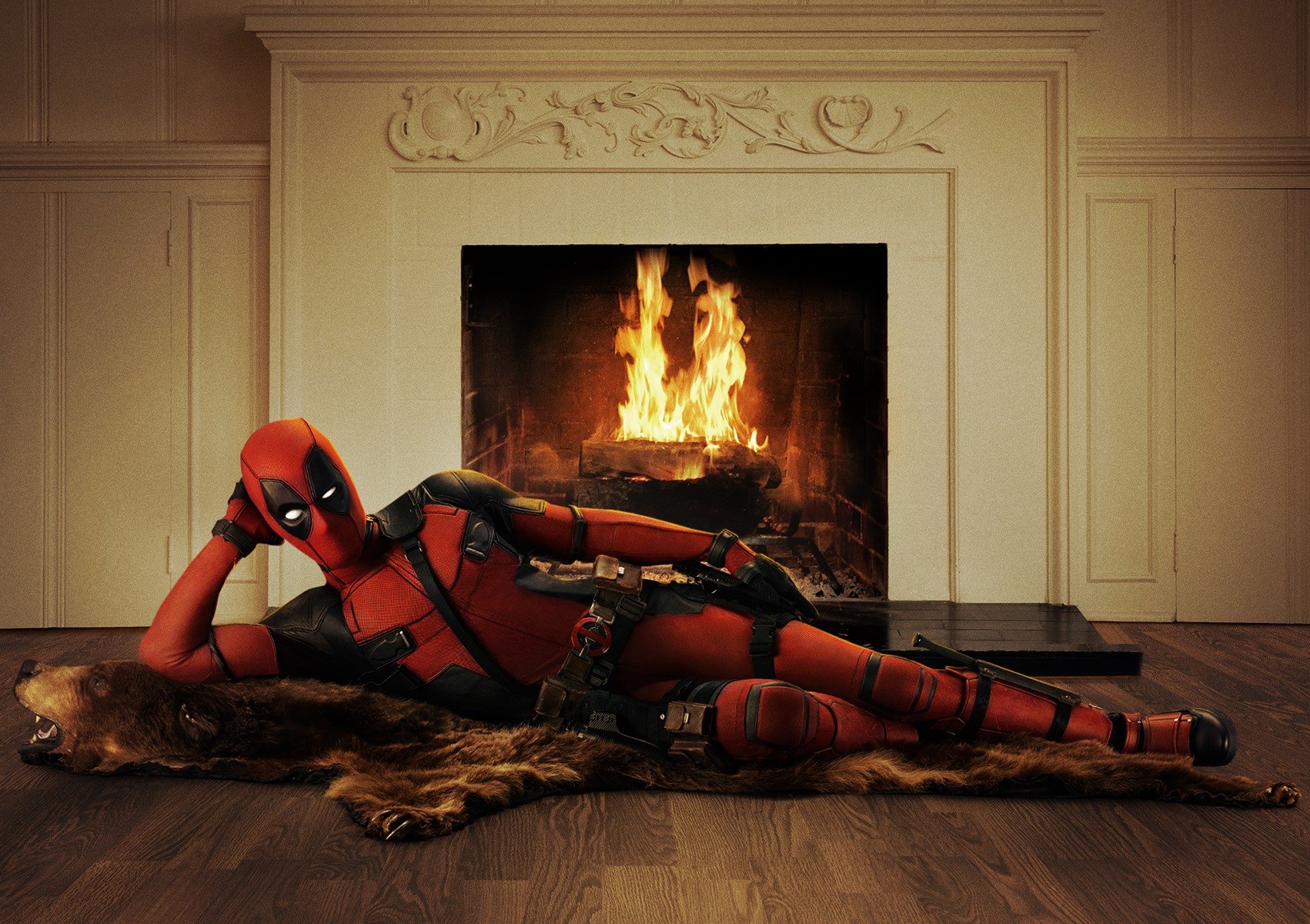 Photo du film Deadpool présentant le costume complet