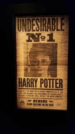 Photo d'Harry Potter : L'exposition à la Cité du cinéma avec une affiche "Undesirable N°1"