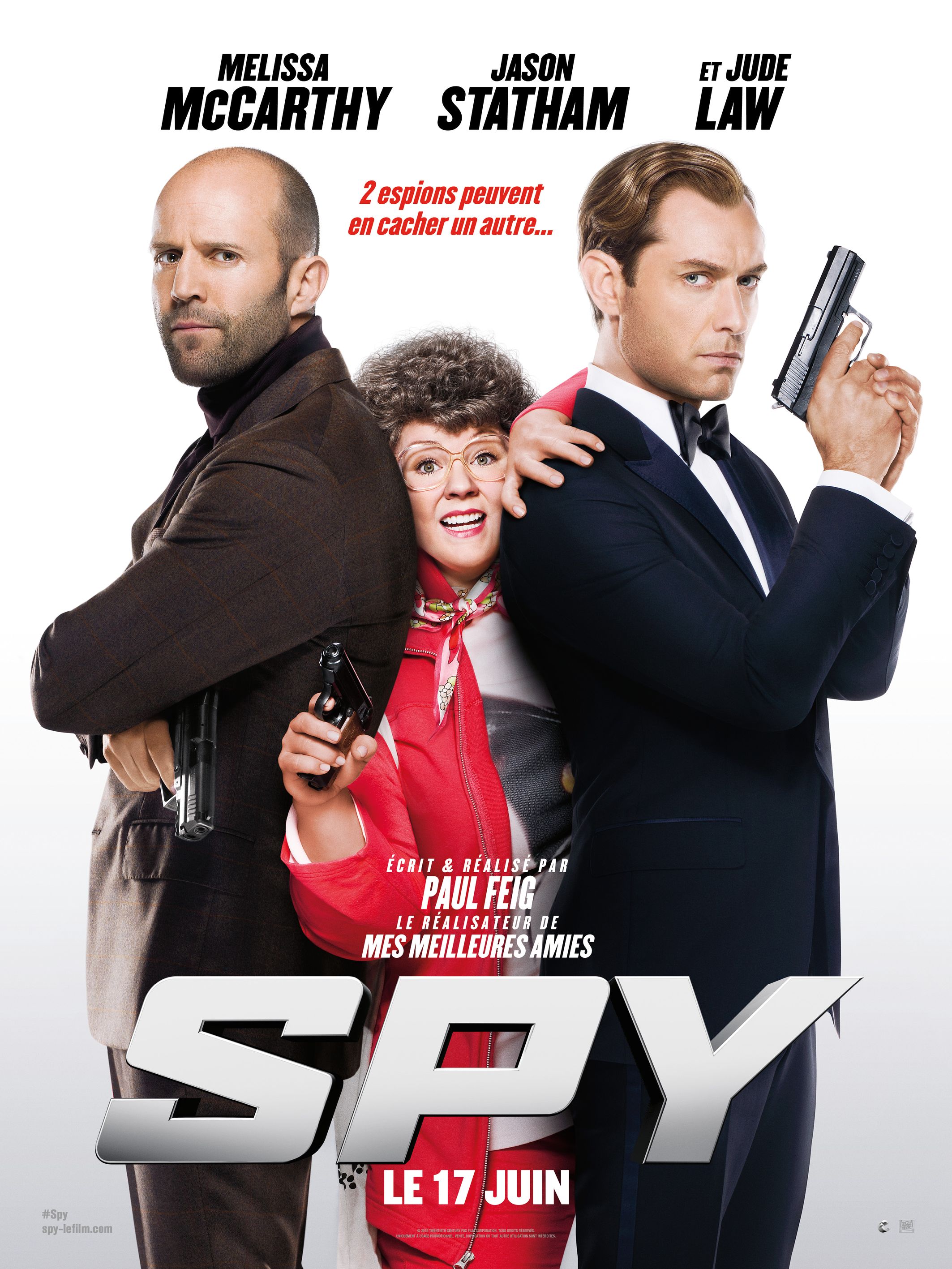 Affiche : Spy (Melissa McCarthy, Jason Statham et Jude Law)