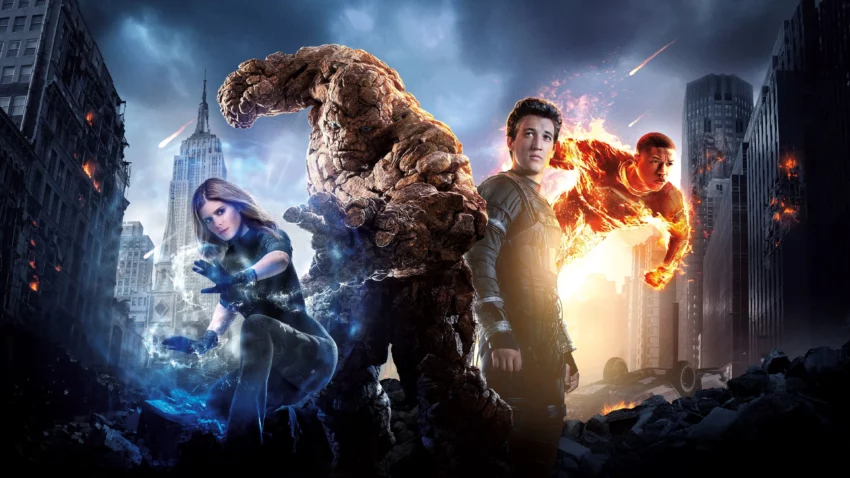 Bannière du film Les Fant4stiques réalisé par Josh Trank, sur un scénario de Simon Kinberg, avec Miles Teller, Kate Mara, Michael B. Jordan, Jamie Bell.