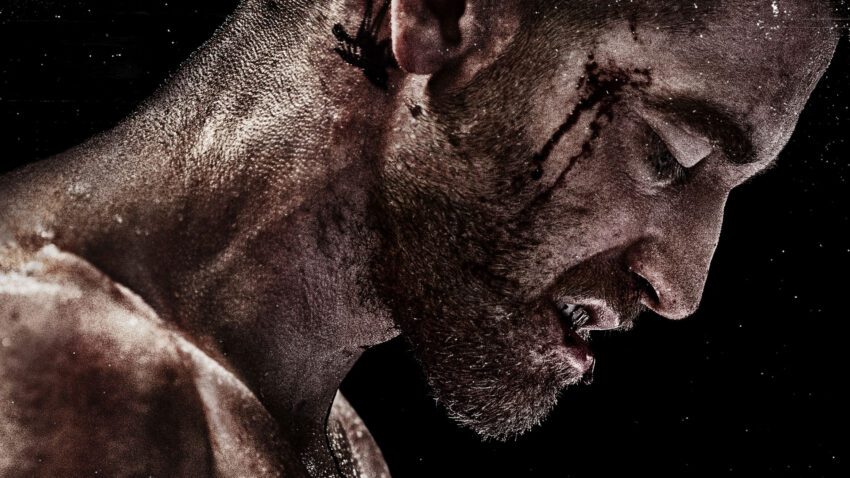 Bannière du film La Rage au ventre réalisé par Antoine Fuqua, d’après un scénario de Kurt Sutter, avec Jake Gyllenhaal