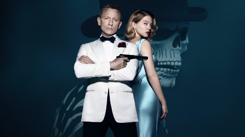 Bannière du film Spectre avec Daniel Craig et Léa Seydoux