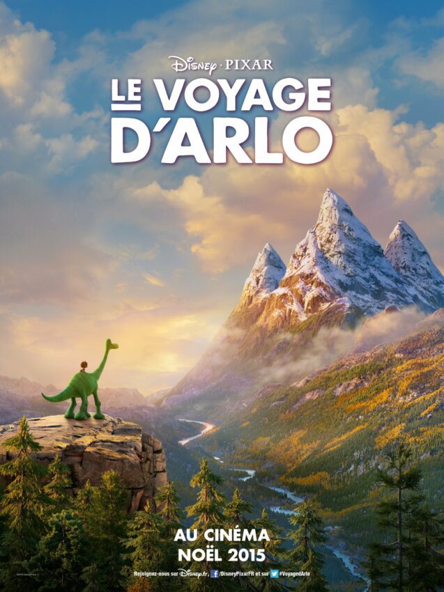 Affiche française teaser du film Le Voyage d’Arlo réalisé par Peter Sohn