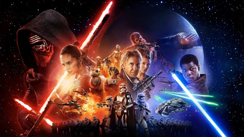 Bannière du film Star Wars : Episode VII – Le Réveil de la Force.