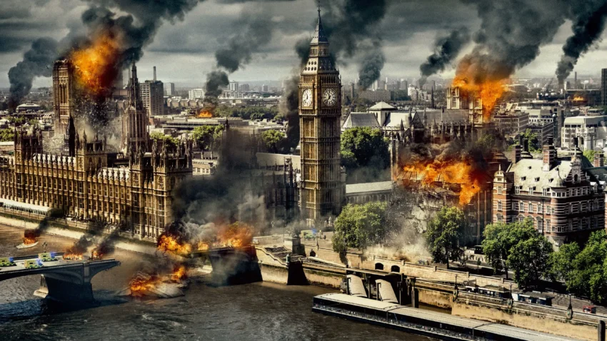 Bannière du film La chute de Londres réalisé par Babak Najafi.