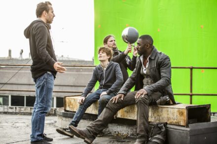 Photo du tournage de La Tour Sombre avec Idris Elba et Tom Taylor