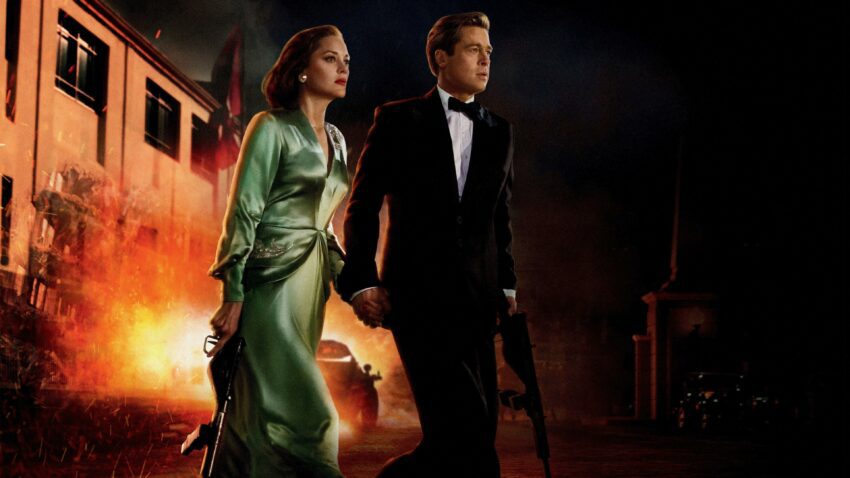 Bannière du film Alliés avec Brad Pitt et Marion Cotillard