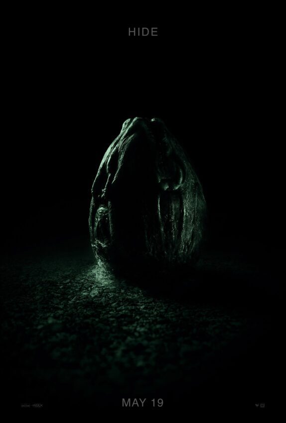 Poster œuf pour Alien: Covenant avec la tagline "Hide"
