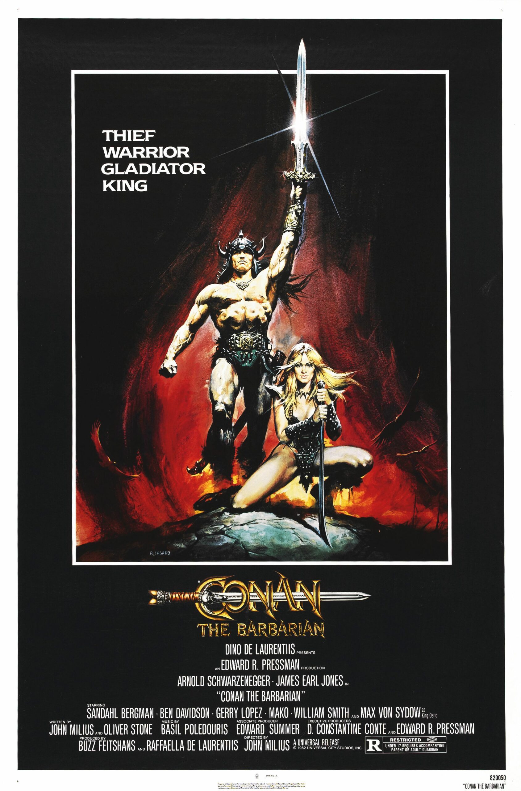 Poster de Conan the Barbarian (1982) avec Arnold Schwarzenegger
