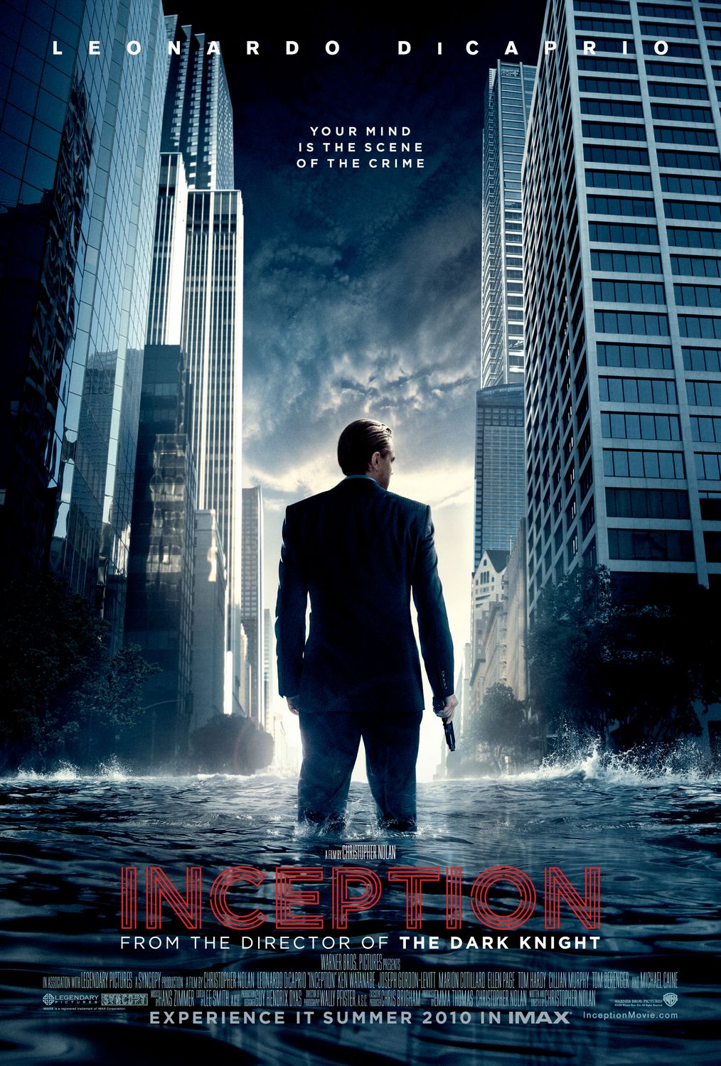 Poster teaser du film Inception avec Leonardo Dicaprio