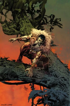 Image du vilain de Marvel Comics, Kraven le chasseur. Dessin par Mike Deodato Jr.