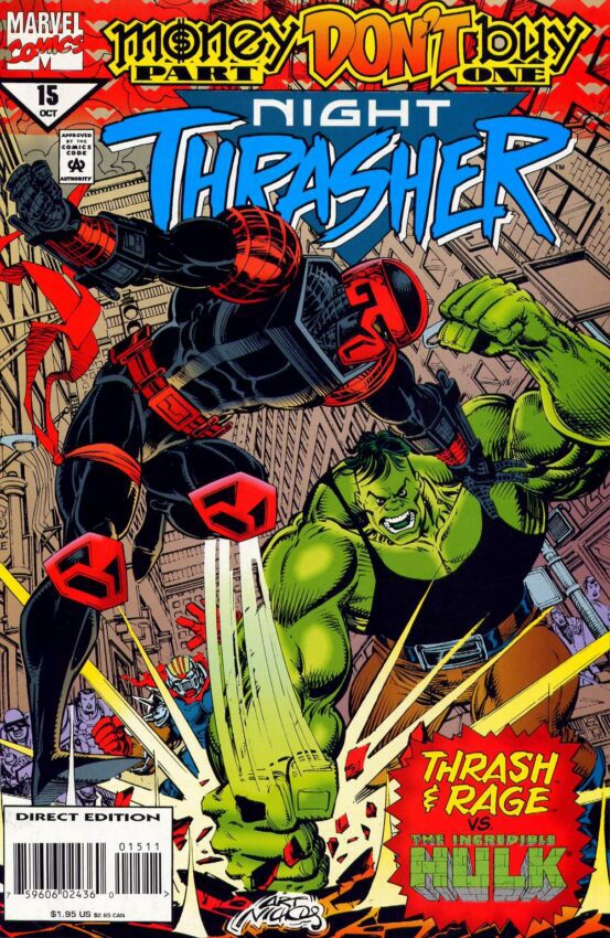 Couverture de Night Thrasher #15 avec Hulk