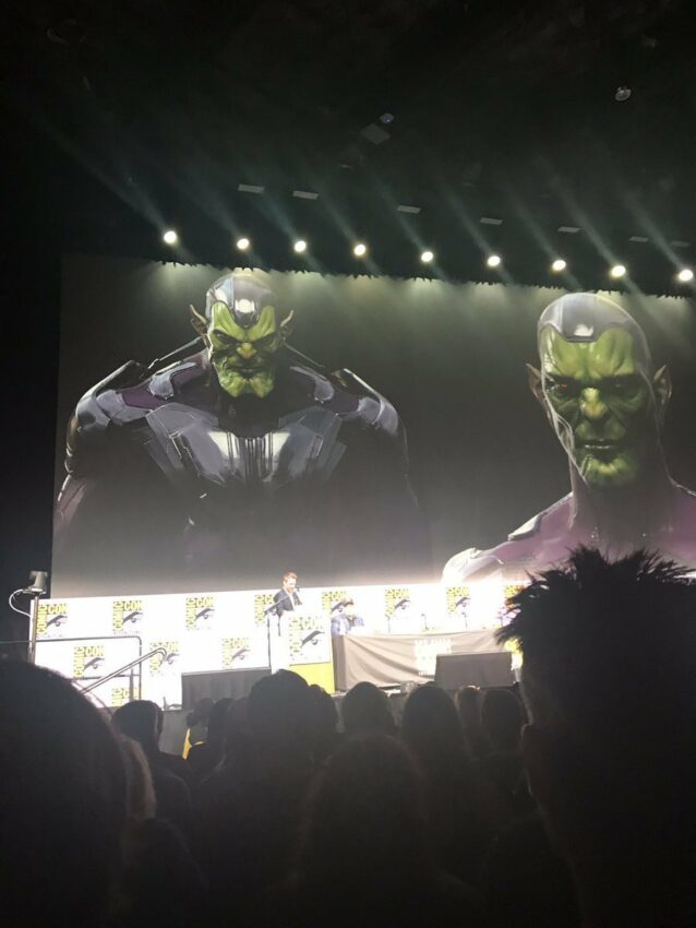 Photo d'un concept art de la race Skrull pour le film Captain Marvel diffusé lors du panel Marvel à la Comic-Con 2017