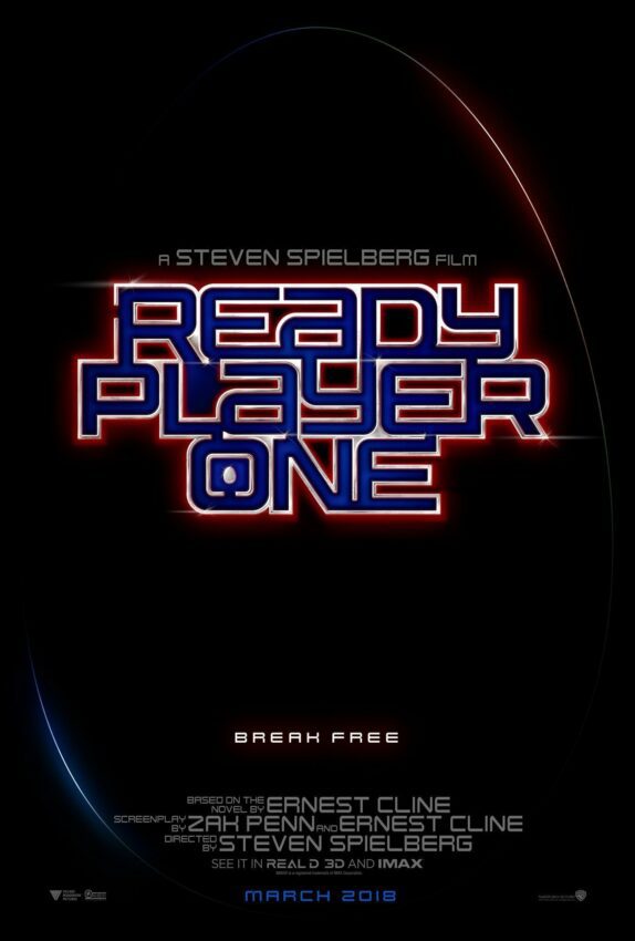 Poster teaser du film Ready Player One montrant le logo