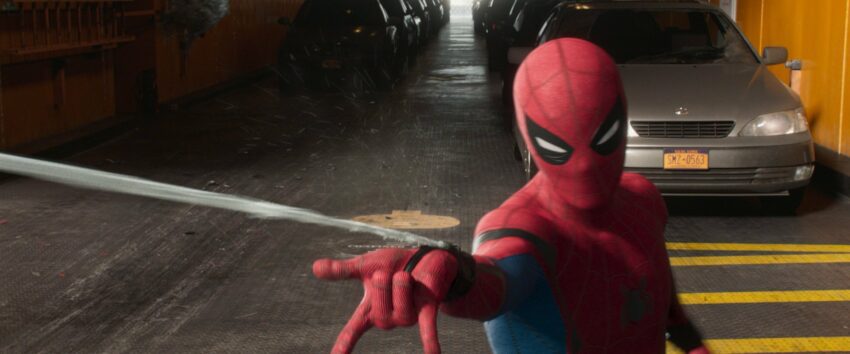 Photo du film Spider-Man: Homecoming avec le lance-toiles