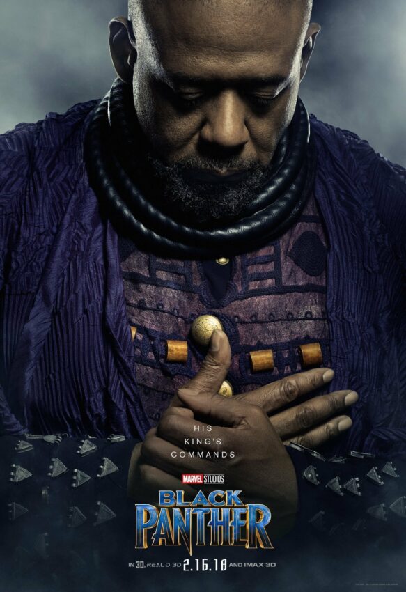 Poster du film Black Panther avec Forest Whitaker (Zuri)