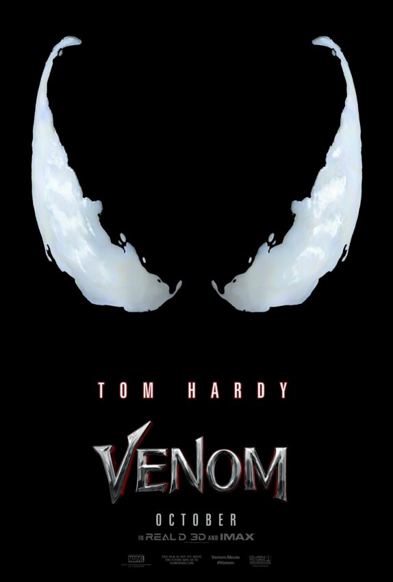 Poster teaser du film Venom réalisé par Ruben Fleischer avec Tom Hardy