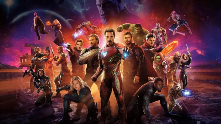 Bannière pour le film Avengers : Infinity War.