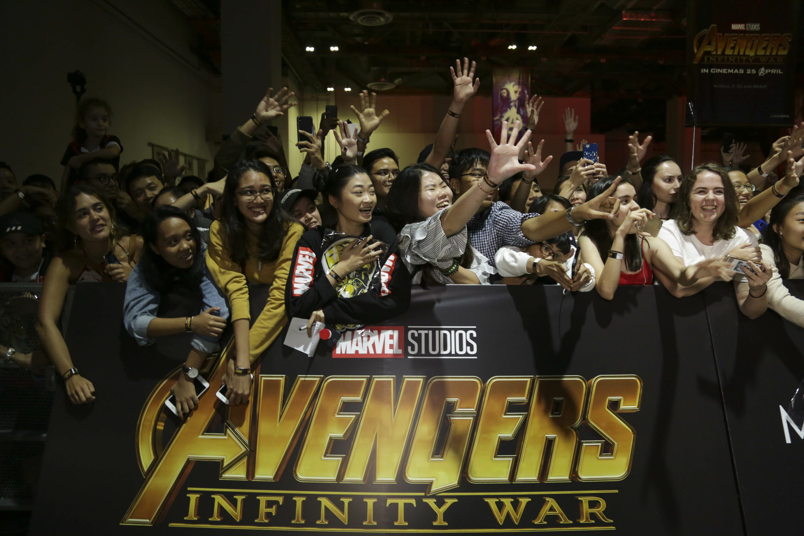 Autre photo de la tournée mondiale du film Avengers: Infinity War à Singapour avec le public